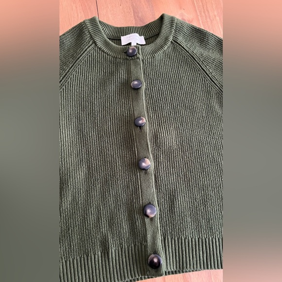 Sezane Isaure Cardigan Perfect Green - Size M - Picture 4 of 15